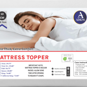 Extra Soft 4” Quilted Cooling Mattress Topper – Thick, Comfortable & Supportive